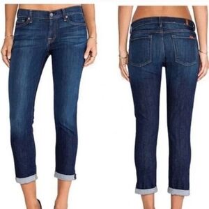 7 For All Mankind Size 27 The Skinny Crop & Roll Jeans